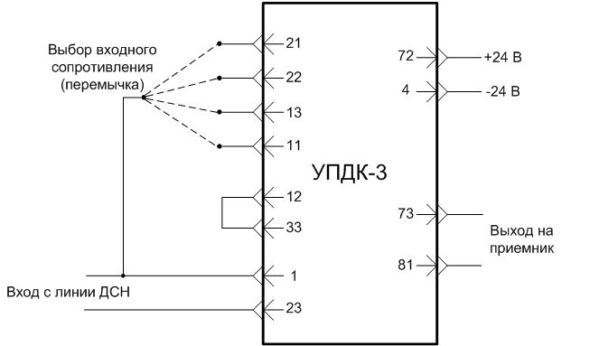 Схема подключения усилителя УПДК-3 Схема подключения усилителя