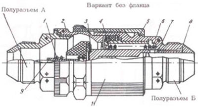 Рис.1. Схема клапана разъема 5Ы0.446.001ТУ
